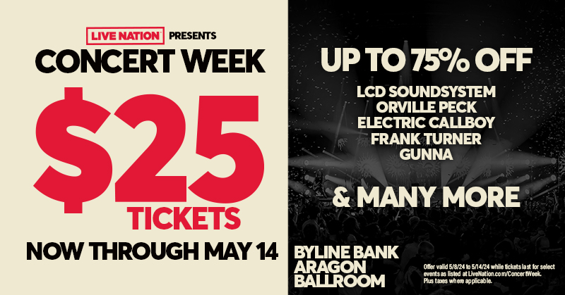 Concert Week is HERE! Grab $25 tickets now through May 14th for great shows like Frank Turner, Jacob Collier, The Saw Doctors, Nothing But Thieves, & many more! 🙌 livemu.sc/4b6v2OZ