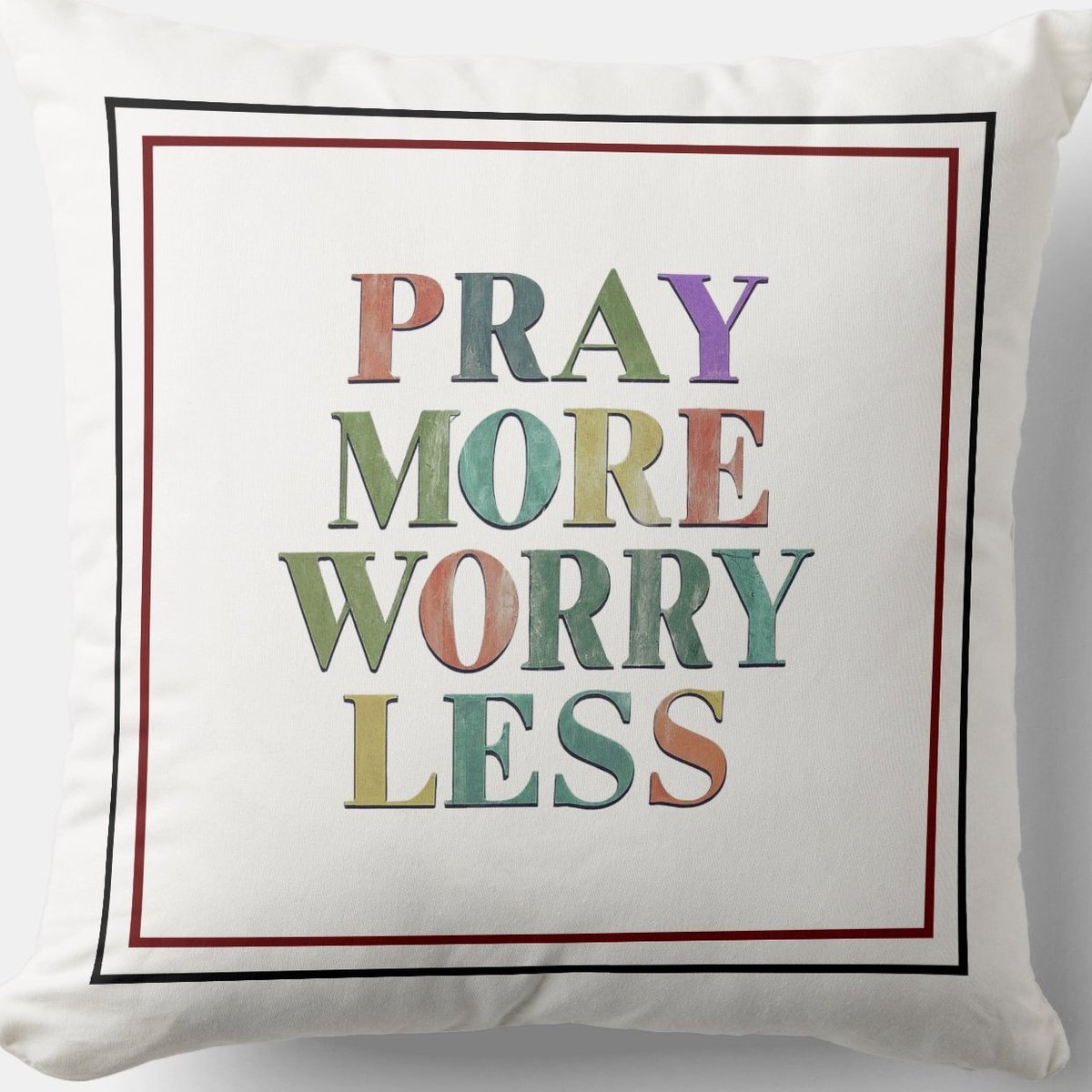 Pray More, Worry Less Throw #Cushion zazzle.com/pray_more_worr… Daily Prayer #Pillow #Blessing #JesusChrist #JesusSaves #Jesus #christian #spiritual #Homedecoration #uniquegift #giftideas #MothersDayGifts #giftformom #giftidea #HolySpirit #pillows #giftshop #giftsforher #giftsformom
