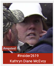 Kathryn Diane McEvoy #Insider2619 ARRESTED