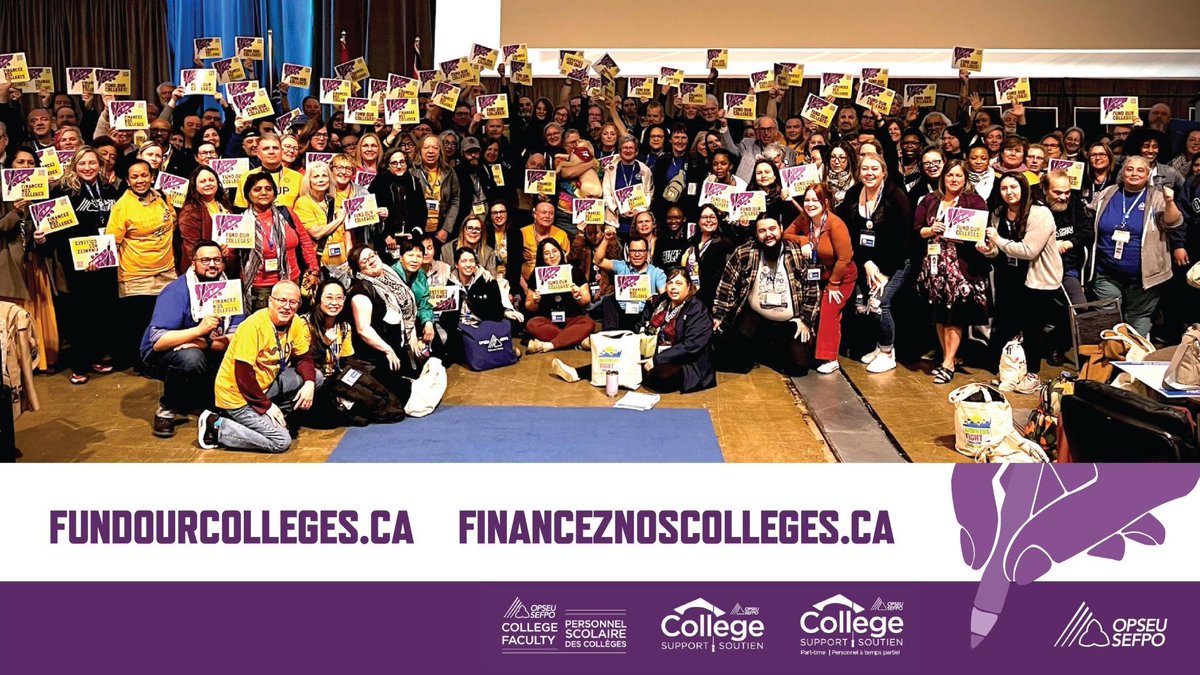 Ontario is dead last among the provinces for per-student funding of postsecondary education. Concerned community have sent over 1000 letters to <a href="/fordnation/">Doug Ford</a>, <a href="/JillDunlop1/">Jill Dunlop</a>, and their MPPs demanding sustainable funding for our colleges!

Take action now at FundOurColleges.ca 📝
