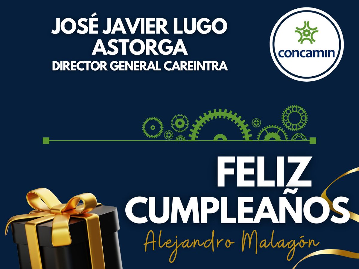 🥳Muy feliz cumpleaños José Javier Lugo Astorga, Director General de @careintra. ¡Un fuerte abrazo de parte de todos los que conformamos la Confederación!