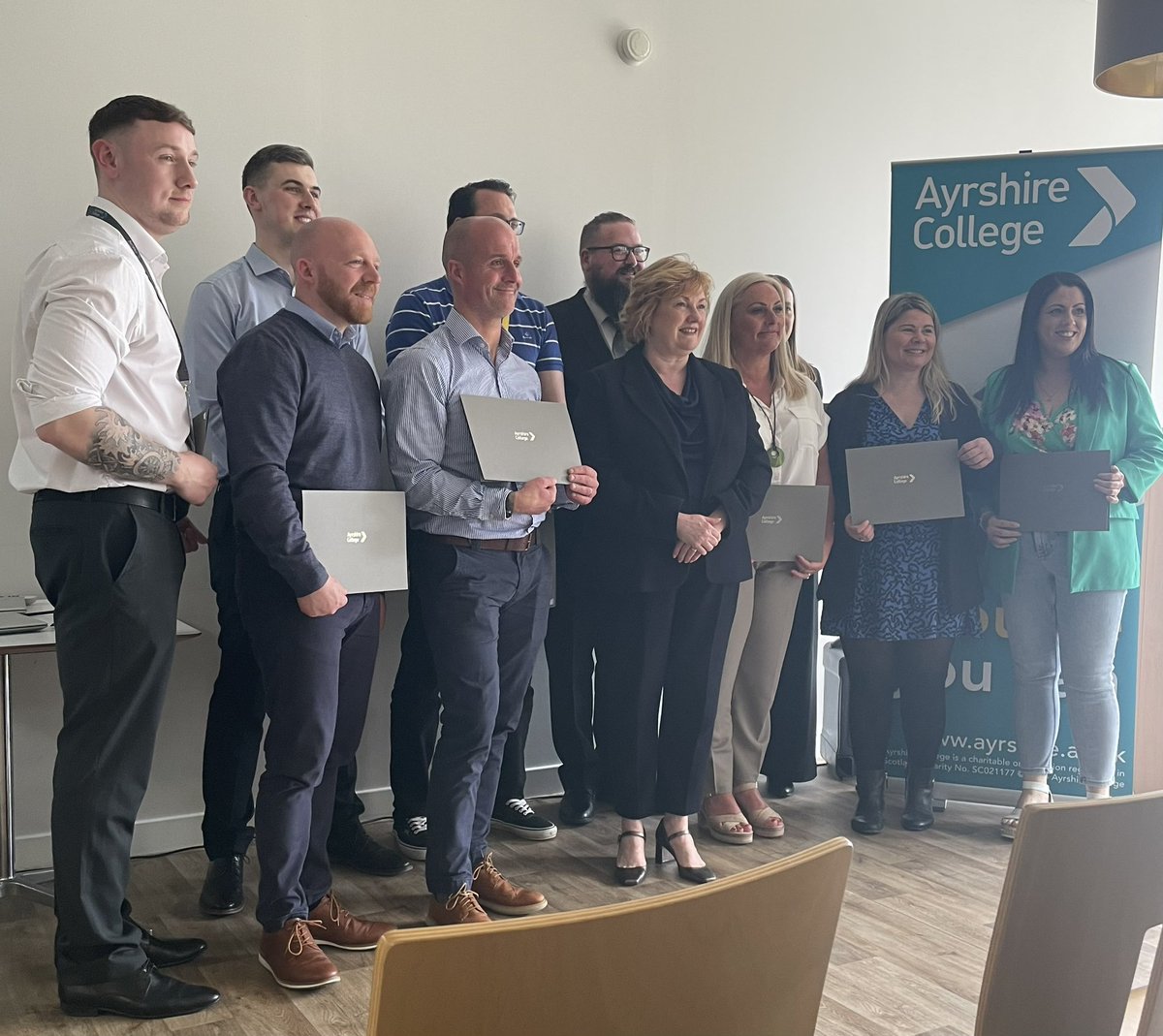 What a privilege it was to attend the presentations and Graduation of @AyrshireColl Aspire programme. The effort they have put in over the course of the programme is incredible. Well done to all. I can’t wait to see the projects move forward #learningandteaching #staffdevelopment
