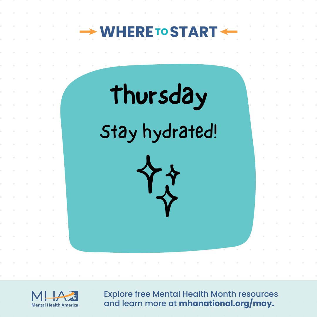 Here's 1 thing you can do for your #mentalhealth today! #MentalHealthMonth #WhereToStart