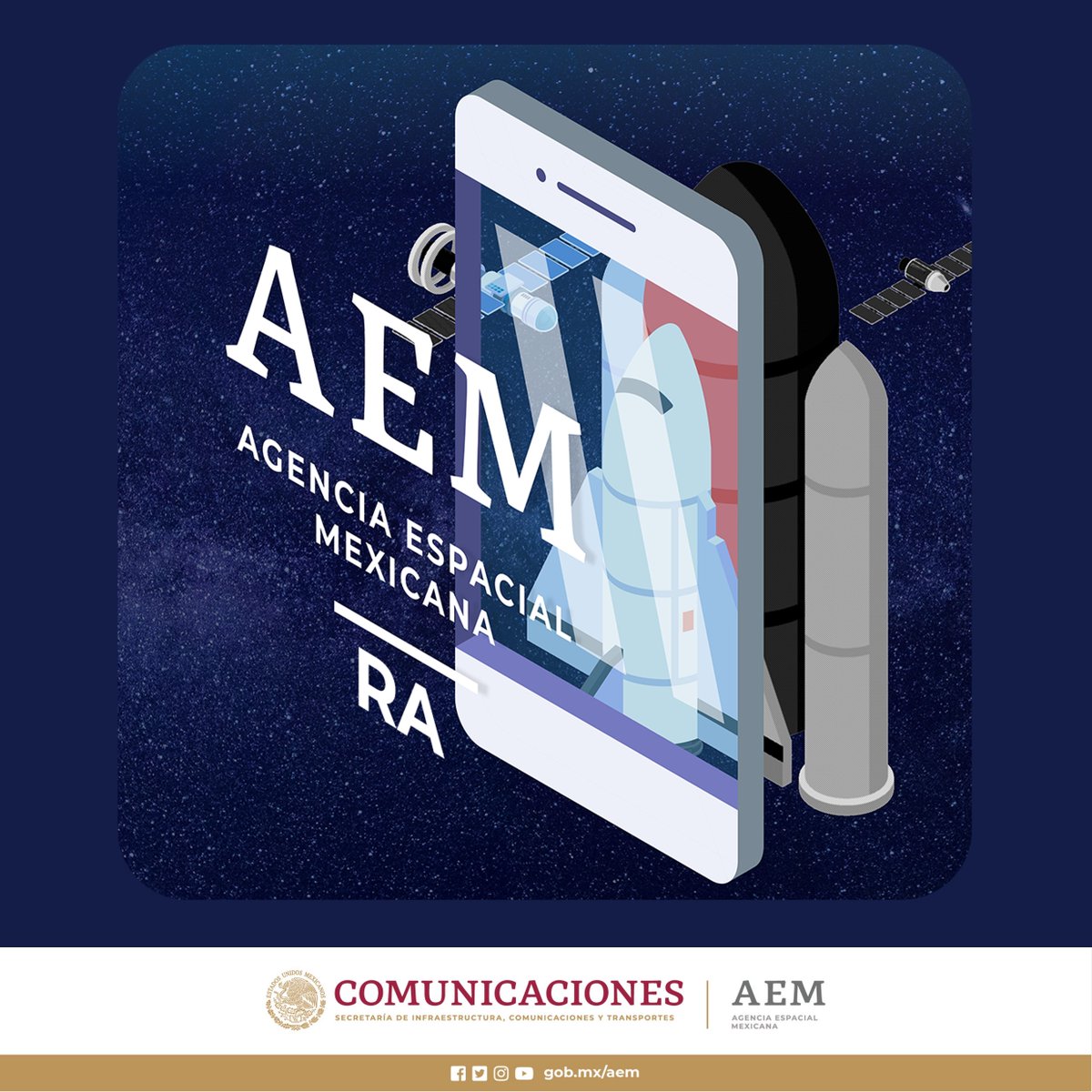 ¿Ya conoces nuestra APP educativa 'AR Espacio Aumentado AEM'? ¡Bájala en tu celular y comienza esta experiencia de realidad aumentada con nuestro contenido! 👉 aem.gob.mx/Espacio_RX