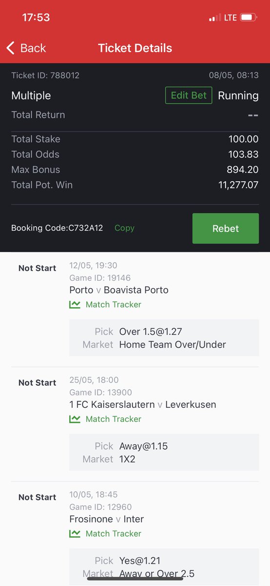 100 odds ✌️🔥