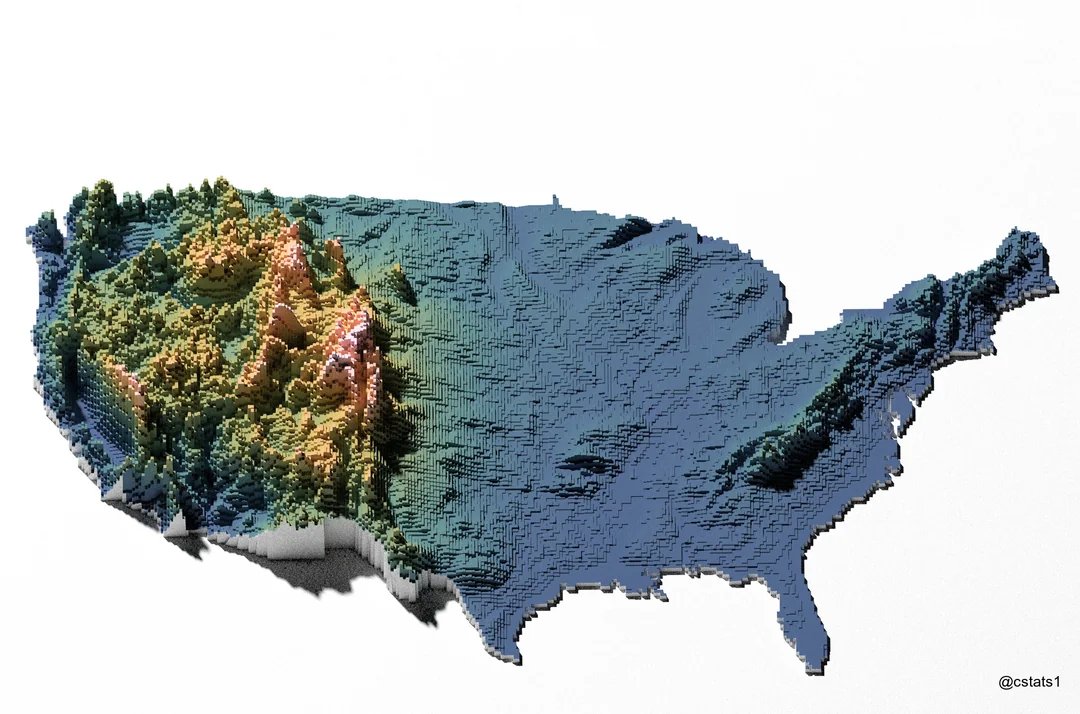 United States elevation tiles.