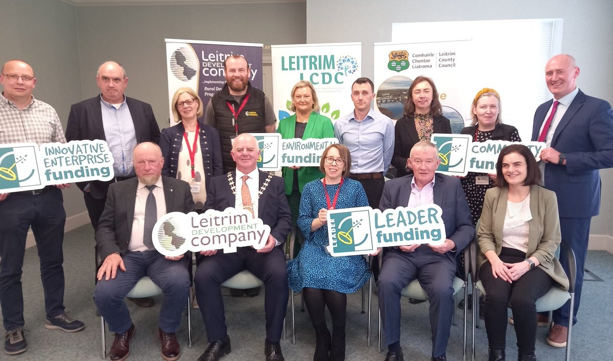 Staff from @leitrimdevco at the official launch of LEADER 2023-2027 in #Leitrim this afternoon in Carrick-on-Shannon @leitrimcoco @theILDN