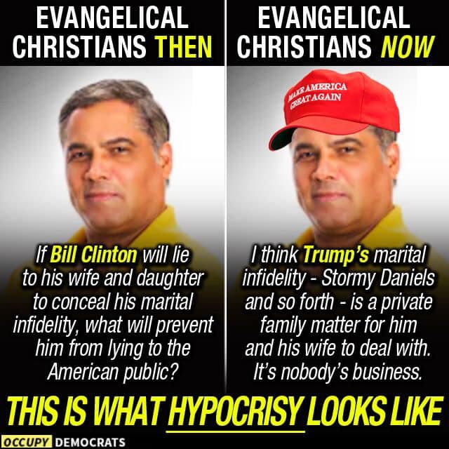 Think of what you want about Clinton but this is the everyday hypocrisy of the Faux Christians supporting a faux Christian wannabe dictator who tried to overthrow the government. Don't sit on the fence about voting. There is nothing Christian about #VonSchitzenPantz
