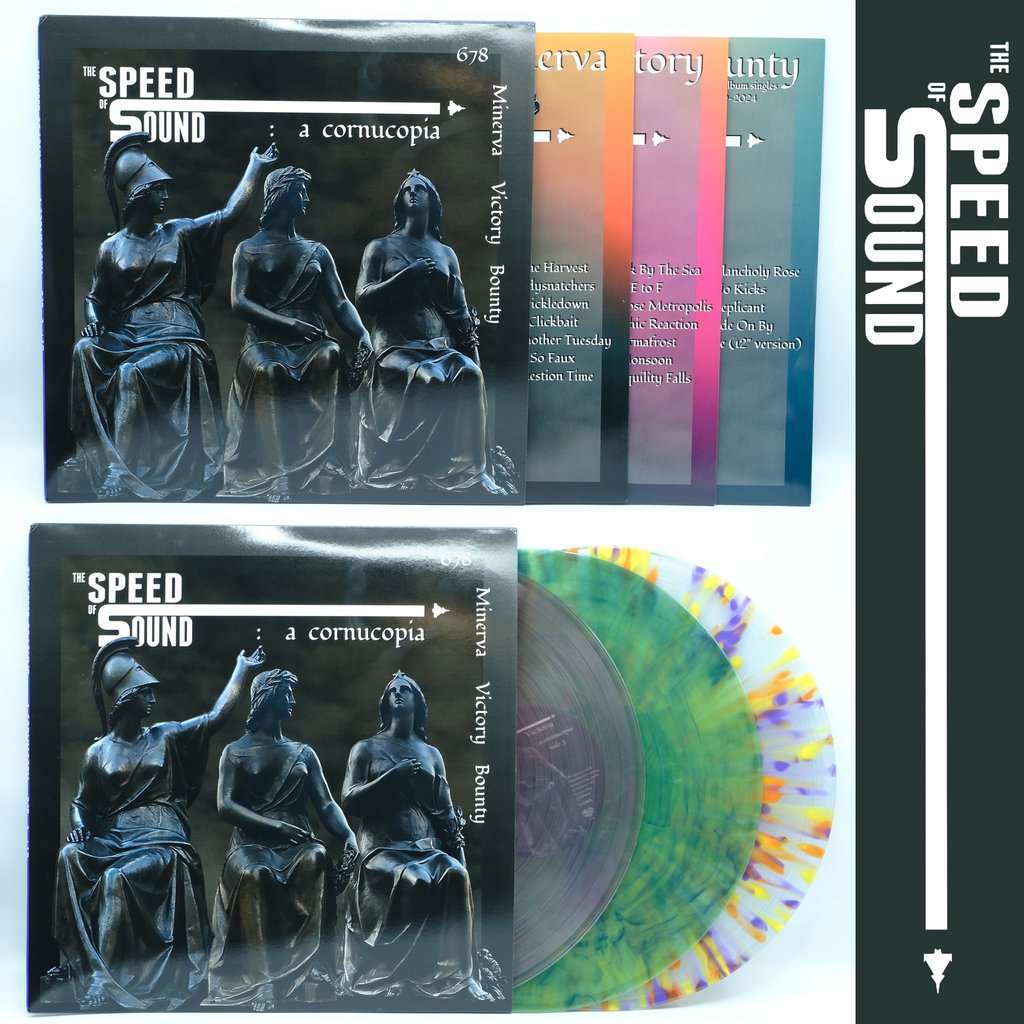 The Speed Of Sound's 'A Cornucopia' on Vinyl! Three deluxe discs featuring the album 'Minerva' and two bonus full-length albums of exclusive material! Order your 3-LP set now. orcd.co/thespeedofsoun… #TheSpeedOfSound #NewVinyl #IndieRock #IndiePop #PyschPop #GaragePsych #UKRock