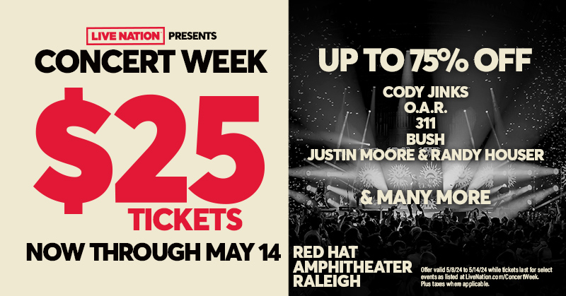 Concert Week is HERE! 🚨 Grab $25 tickets now through May 14th for great shows like Sum 41, Cody Jinks, 311, O.A.R., Bush, KALEO, Orville Peck, and many more! Grab your $25 tickets today 🎫👉 livemu.sc/4ahOYx3