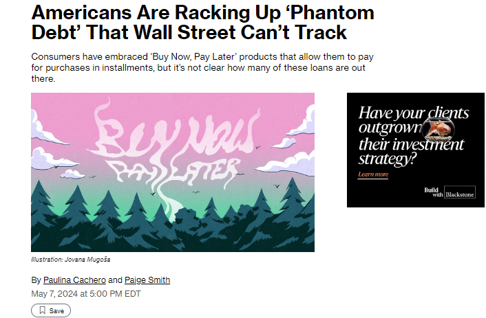 Neither Wall Street nor lenders...

'A recent survey conducted...found that 43% of those who owe money to BNPL services said they were behind on payments, while 28% said they were delinquent on other debt because of spending on the platforms.'

bloomberg.com/news/articles/…