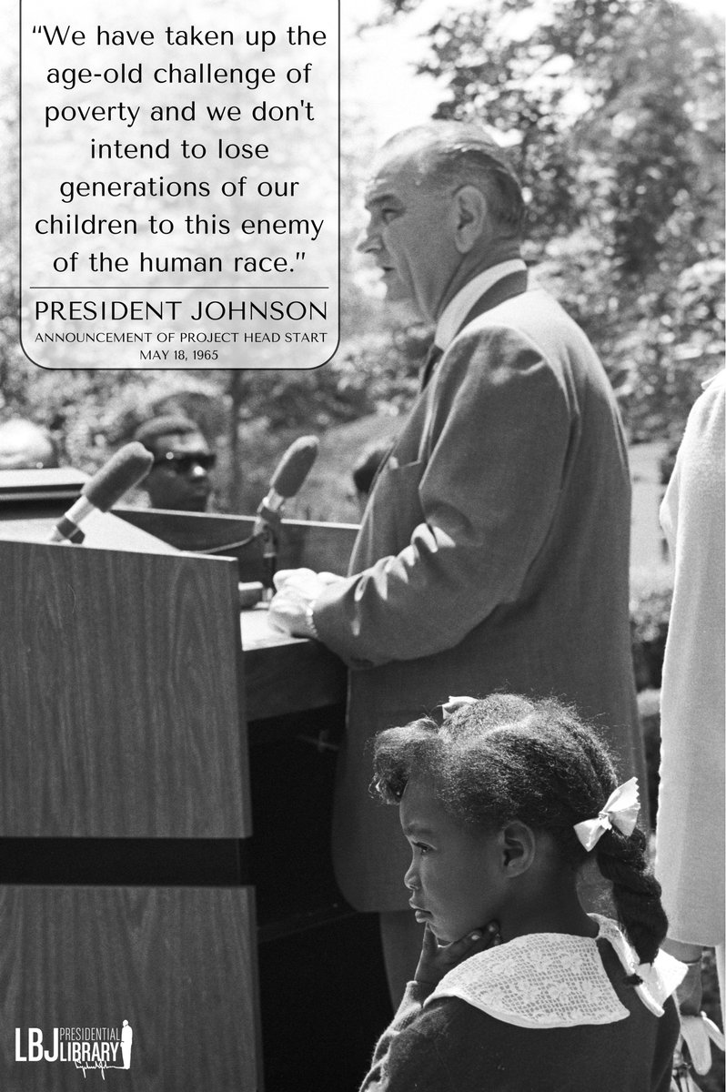 #OTD: #LBJ announced the launch of #HeadStart. In his remarks: 'I believe that this is one of the most constructive, & one of the most sensible, & also one of the most exciting programs that this nation has ever undertaken.' ✍️ presidency.ucsb.edu/node/241491 📽️ youtu.be/wmmDfE9jr68