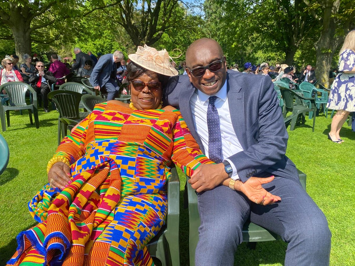 Really lucky to be able to take my mum to Buckingham Palace today for a Royal Garden Party. Mum came to the UK from Ghana with dad in 1963. One of the OGs.