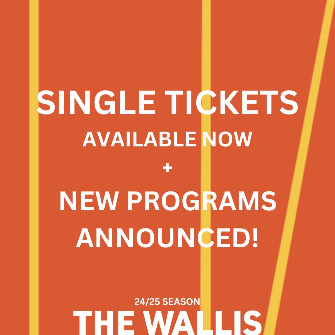 The wait is over! Single tickets for #thewallisbh 24/25 Programs are available NOW! 🎫 Which will you join us for?