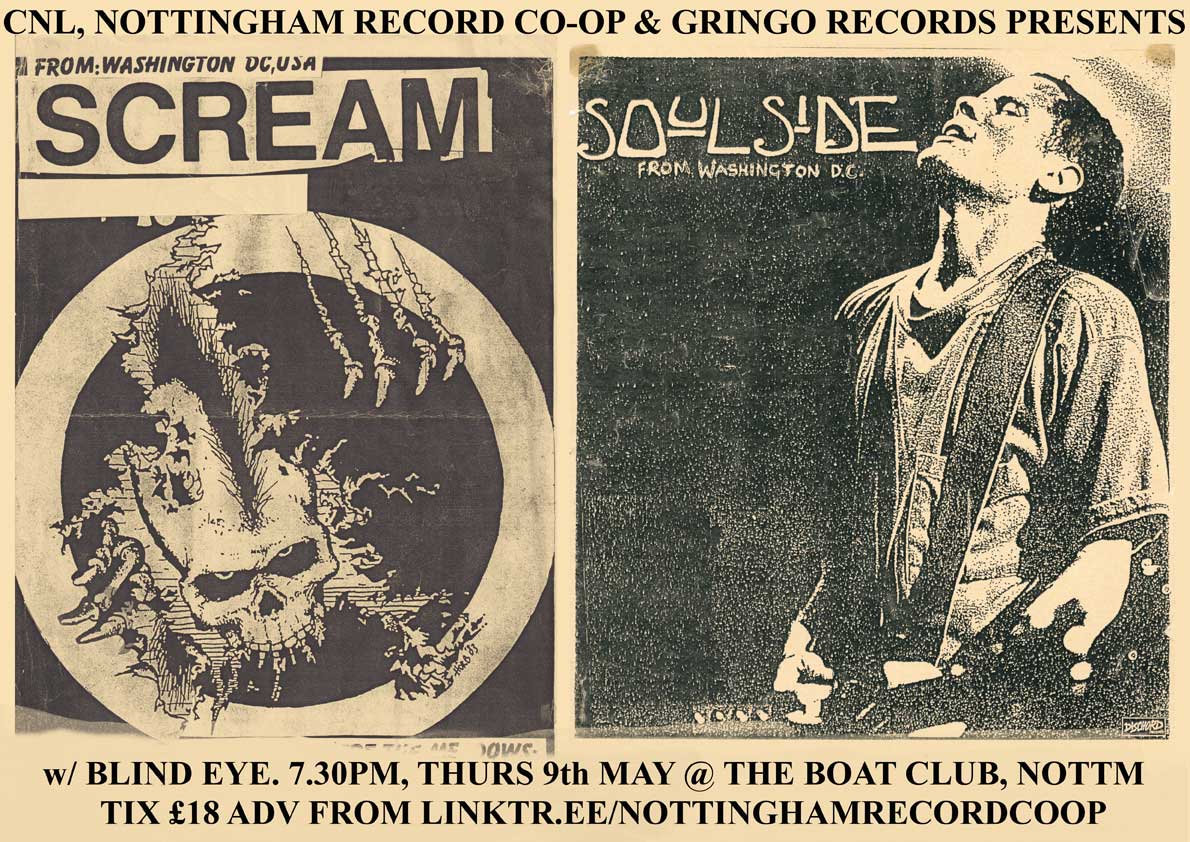 Tomorrow night in Nottingham! A @dischordrecords double bill @screamdc and Soulside, with support from Blind Eye. Doors 7.30pm. Still some tix available from linktr.ee/nottinghamreco…