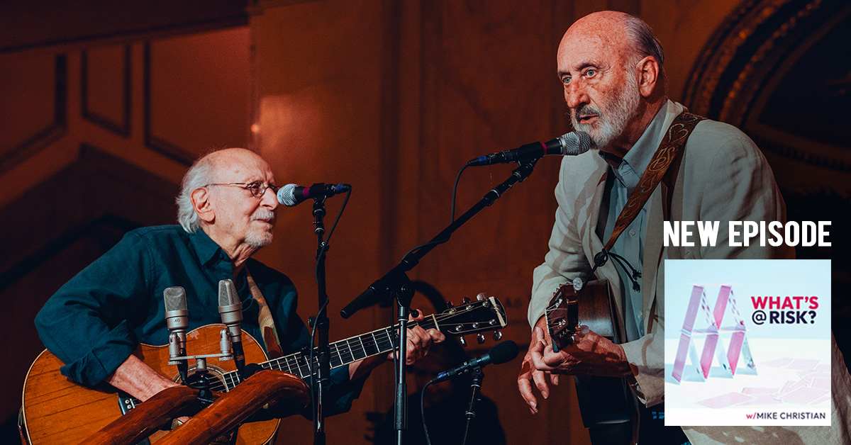 🎧 Check out the new episode of 'What's @ Risk?' featuring our friends Noel Paul Stookey and Peter Yarrow. Tune here —> ihr.fm/4bcKhWf 📸: Brent Goldman