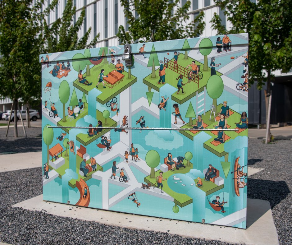 Did you notice the vibrant box wraps around our Hazel McCallion campus? 👀 Last year, our Bachelor of Illustration students turned plain utility boxes into canvases, showcasing their artistic talents! Learn more about our Bachelor of Illustration program: sheridan.mobi/3UAtXIe