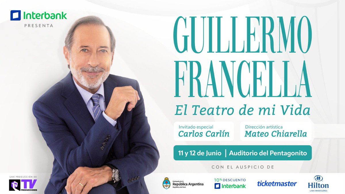 Llega el gran Guillermo Francella a Lima!