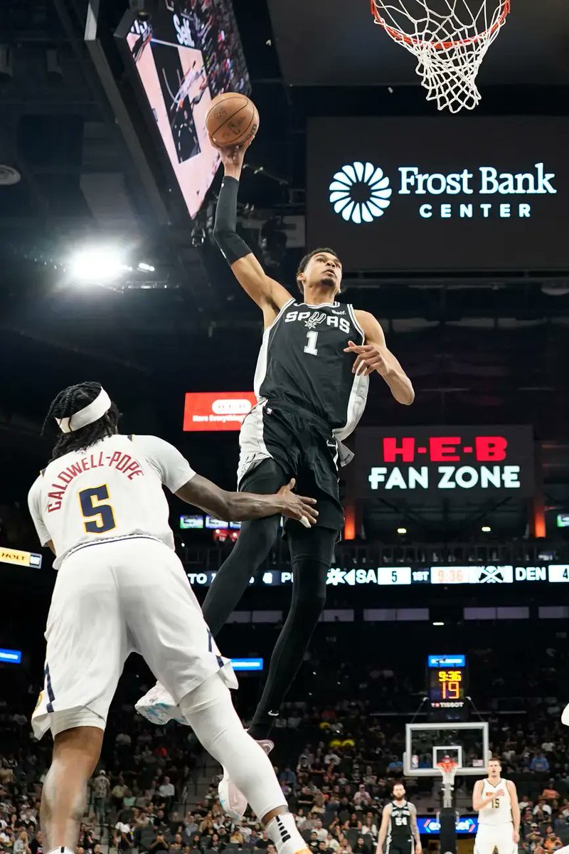 2024 NBA Rookie Sensation: Spurs' Victor Wembanyama Named NBA Rookie of the Year 

The San Antonio Spurs’ Victor Wembanyama, who stands an impressive 7 feet 4 inches (2.24m) tall, was named the 2023-2...... tinyurl.com/2dfw4gqe #sportswriters