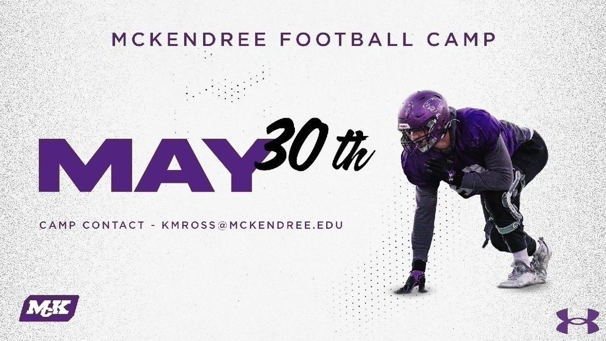 Thanks for the invite @CoachRejfek! I will be attending on the 30th. @McKBearcats @Mckendree_FB