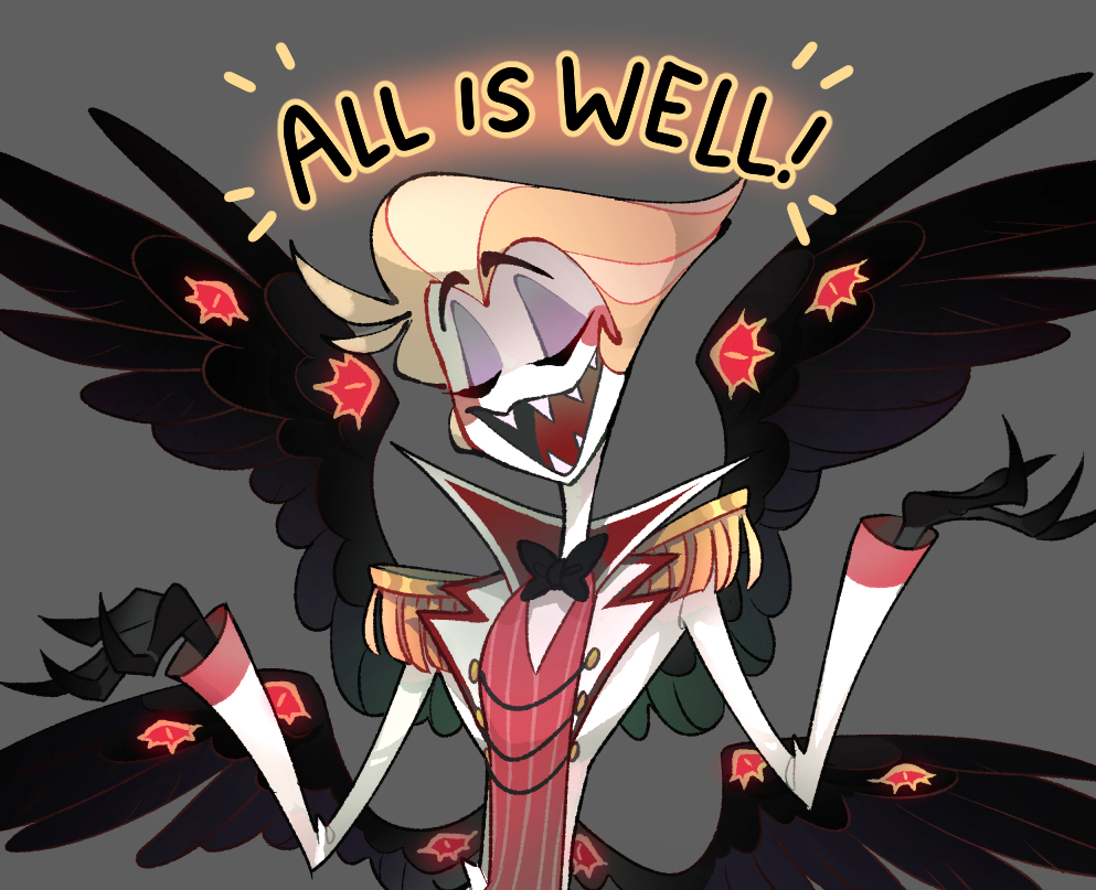 Great news!🔥
Hazbin and Helluva fanmerch is safe!
Spindlehorse contacted to clarify the C&amp;Ds on fanmerch and I was assured that this is ONLY an issue with fundraising services like KS+GFM! 
Nobody, not even A24, is going to go after fanart merch on 3tsy, at cons or elsewhere! 💞