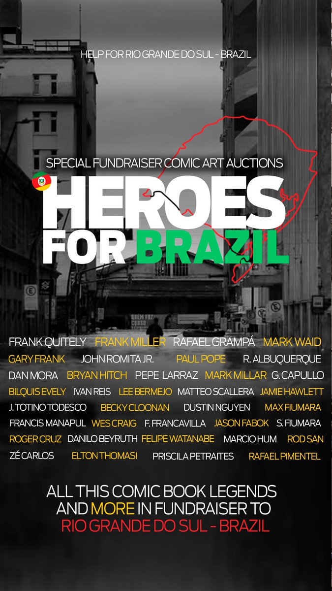 📢Hey comic art fans from around the world, this message is for you! The Brazilian state of Rio Grande do Sul Needs Your Help! #RioGrandedoSulneedshelp ⬇️