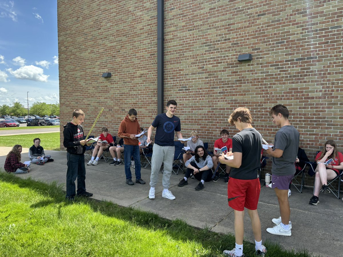 We had a great first day acting out Romeo &amp; Juliet in Honors English 9!