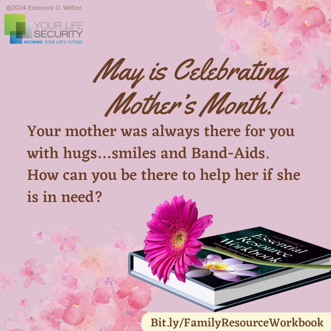 May is Celebrating Mother's Month! Your mother was always there for you with hugs...smiles and Band-Aids. How can you be there to help her if she is in need?

bit.ly/FamilyResource…
#eldercare #agingparents #retirementplanning #Longtermcare #SeniorSupport #WritersLift