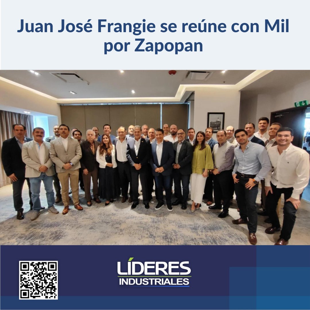 Juan José Frangie se reúne con Mil por Zapopan @JuanJoseFrangie @milporzapopan #PolíticaResponsable Leer nota completa aquí: ⬇️⬇️⬇️ lideresindustriales.com/juan-jose-fran…