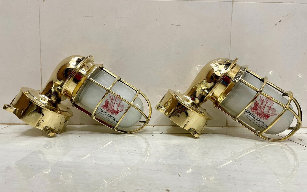 Excited to share the latest addition to my #etsy shop: Exterior Maritime Theme Nautical Antique Brass Wall Sconce Swan Light Fixture Lot Of 2 etsy.me/3y8bcEp #gold #housewarming #hanukkah #metalworking #bedroom #lodge #nauticalwalllight #patiolight #bulkheadlight