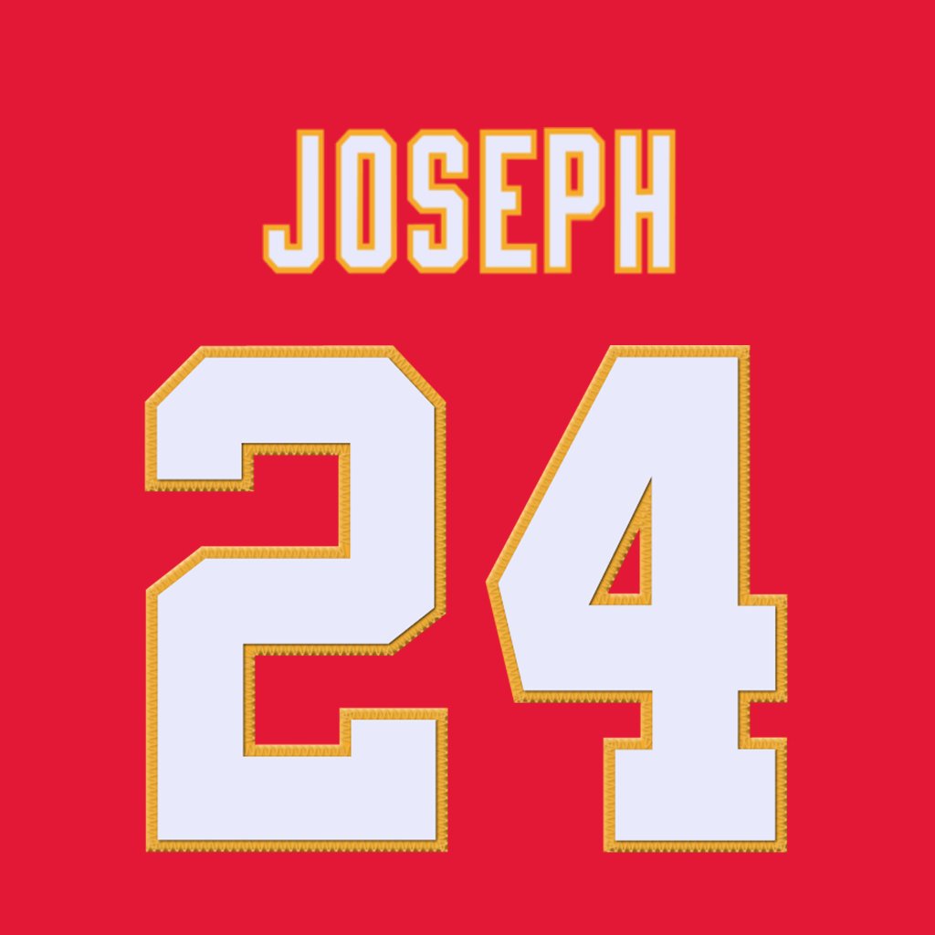 Kansas City Chiefs DB Kelvin Joseph (@bossmanfat1) is wearing number 24. Currently shared with Skyy Moore. #ChiefsKingdom