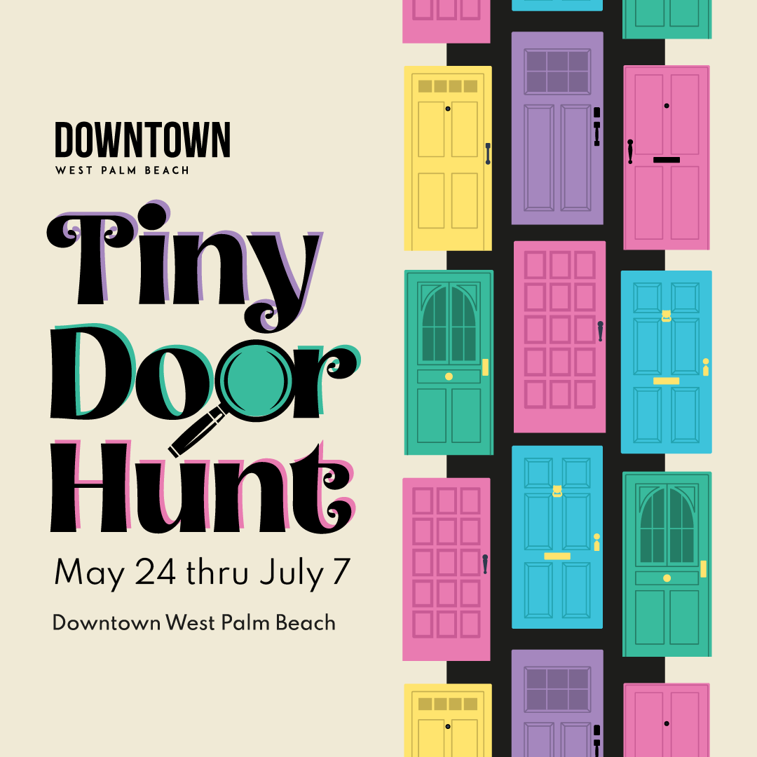 Get ready for a summer filled with adventure, excitement, and fabulous prizes in @DowntownWPB! Let the Tiny Door Hunt begin! Learn more: DowntownWPB.com/TinyDoorHunt