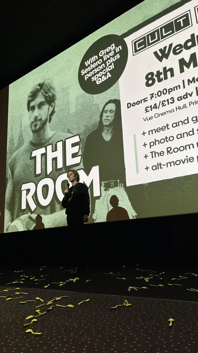 He came. He saw. He conquered. Huge thanks to the one and only <a href="/gregsestero/">Greg Sestero</a> for swinging by to see us in #Hull again this evening. Huger thanks to everyone for buying tickets and joining us for another wild night inside The Room ❤️