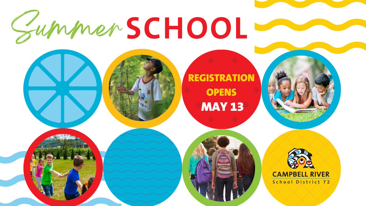 Ready for a summer of learning? Registration for #CRSD72 Summer School 2024 opens May 13 at 7:30 a.m! Even if your child attended Summer School last year, you have to create a registration account before registering. sd72.bc.ca/page/267/summe…