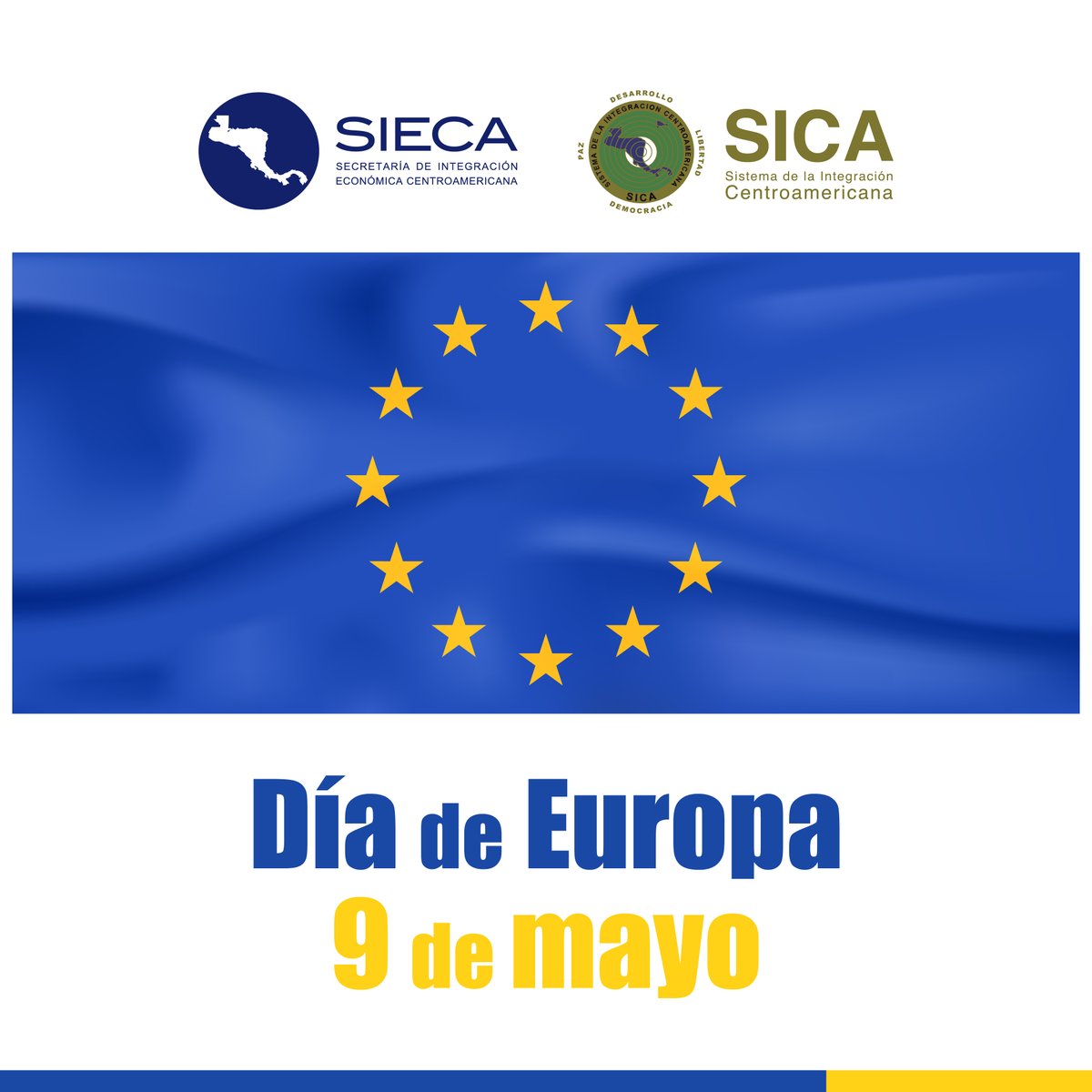 🇪🇺 ¡Feliz Día de Europa! 🇪🇺 Hoy 0⃣9⃣ de mayo, conmemoramos la histórica Declaración Schuman que sentó las bases de la integración europea. La SIECA se une a esta celebración y envía un cálido saludo a las delegaciones de la Unión Europea en Centroamérica. #UEenCentroamerica