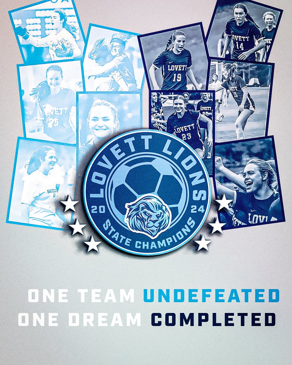 JOBS. FINISHED. 21-0.

For the sixth time in program history, Lovett Girls Soccer are State Champions. Lovett with a win over North Oconee 3-2. #GOLIONS | #LovettSoccer