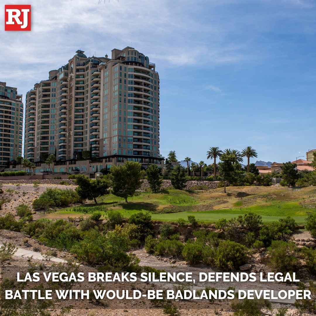 With court losses mounting against Las Vegas taxpayers, the city on Wednesday defended continuing its legal battle with the would-be developer of the Badlands golf course. STORY: lvrj.com/post/3047512