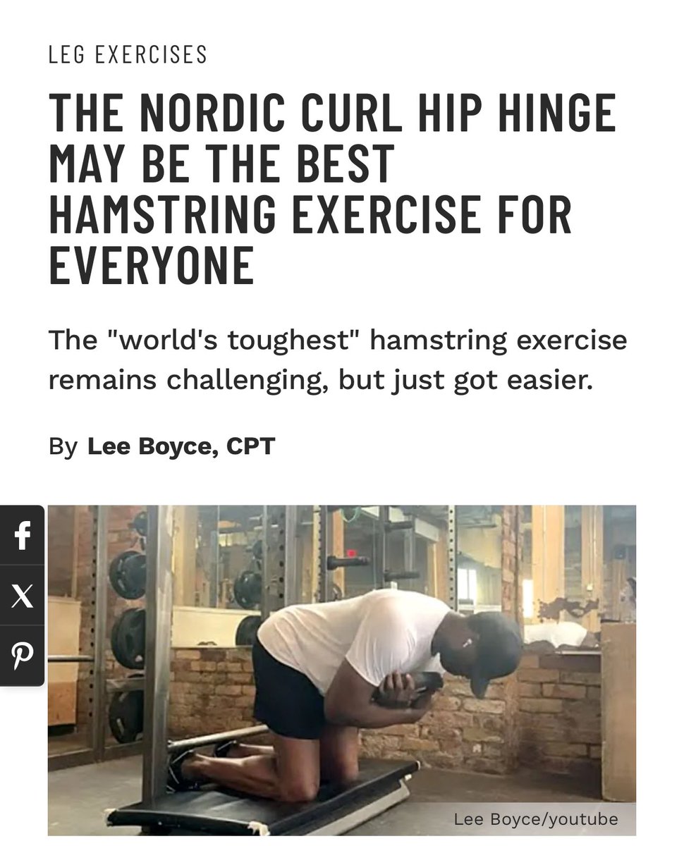 muscle_fitness's tweet image. THE NORDIC CURL HIP HINGE MAY BE THE BEST HAMSTRING EXERCISE FOR EVERYONE

The &quot;world&apos;s toughest&quot; hamstring exercise remains challenging, but just got easier.
By Lee Boyce, CPT

Read Article: muscleandfitness.com 
@muscle_fitness @coachleeboyce 

#advancedexercises…
