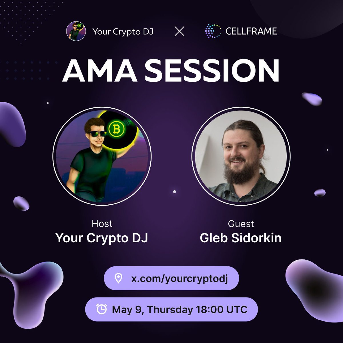 ✨ Join us tomorrow, Thursday, for an AMA session with @GlebSidorkin and @cellframenet We'll be discussing: the latest #Cellframe ideas, plans, and updates and the future of blockchain. 📅 May 9, 2024 🎙 Special guest — Gleb Sidorkin (Cellframe Marketing Team) 🕘 18:00 UTC…