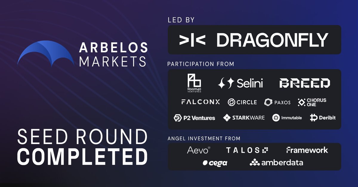 Thanks again to our amazing investors and the partners who helped us along the way: @dragonfly_xyz @room40xyz @SeliniCapital @breed_vc @falconxnetwork @circle_ventures @Paxos @ChorusOne @PolygonVentures @StarkWareLtd @Immutable @DeribitExchange