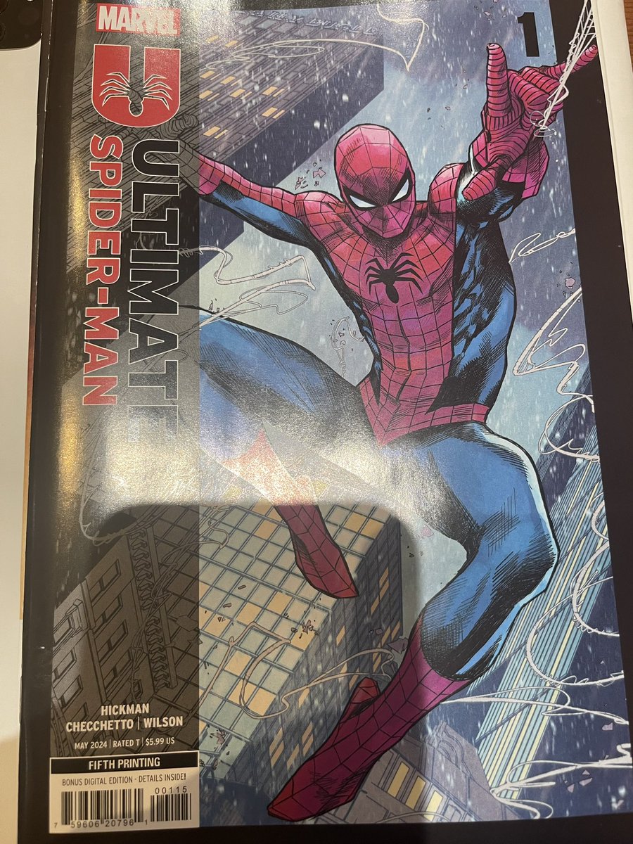 Also I got this, because the black border is cool. #ncbd #USM #SpiderMan