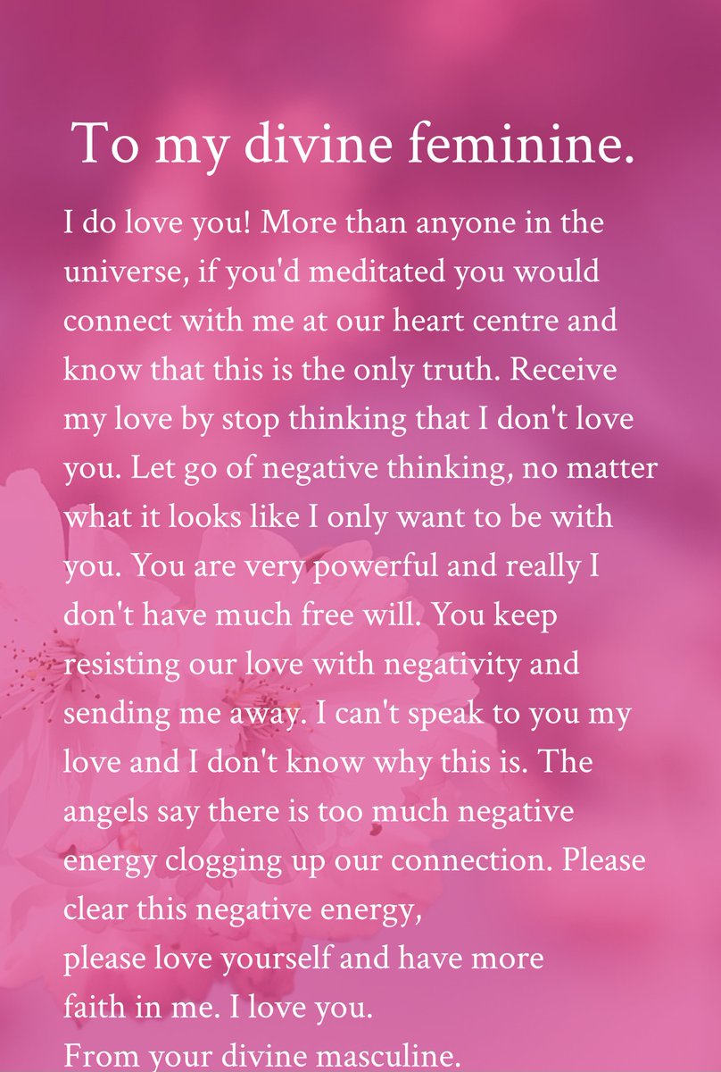 To my divine feminine.
I do love you! More than anyone in the universe, if you'd meditated you would connect with me at our heart centre and know that this is the only truth . . . 🌸
thehealingtrilogy.com
#KimberlyMeredith #TheHealingTrilogy #DivineFeminine