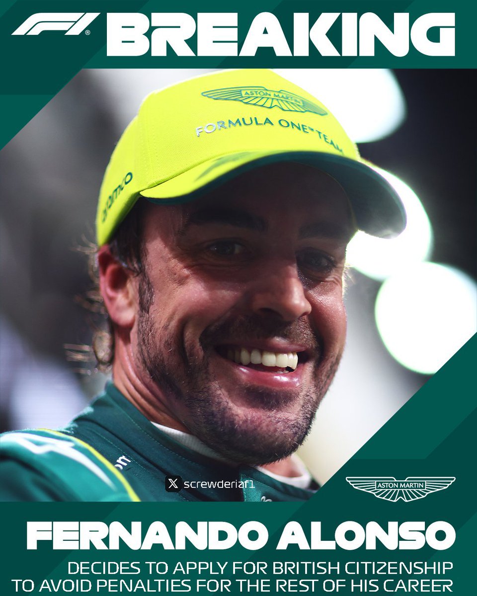 🚨 Fernando Alonso to apply for British citizenship