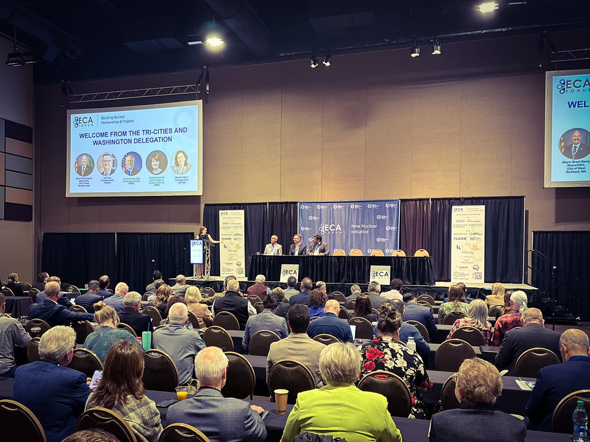 Enjoying all the discussions at the <a href="/EnergyCAorg/">ECA</a> forum in Tri-Cities, WA. 

My state of Washington has relied on abundant, clean hydropower for 75+ years. 

As electricity demand continues to grow, #nuclear energy will play a more significant role moving forward. 👏🏻👏🏻