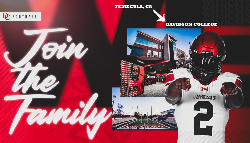 After a great conversation with <a href="/BrianBrown___/">Brian Brown</a> I am blessed to announce that I have received my first Division 1 offer to play for <a href="/DavidsonFB/">Davidson Football</a>! 
<a href="/Coach_Ramer/">Coach Ramer</a> <a href="/chaparralpumafb/">Chaparral Puma Football</a>