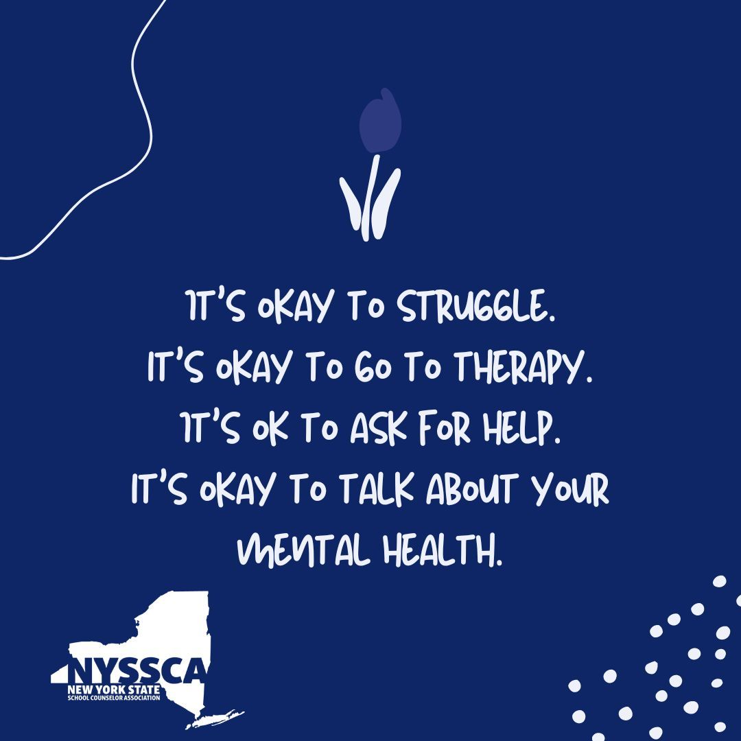 #Itsokay #MentalHealthMatters #SchoolCounselor #Education #NYSSCA