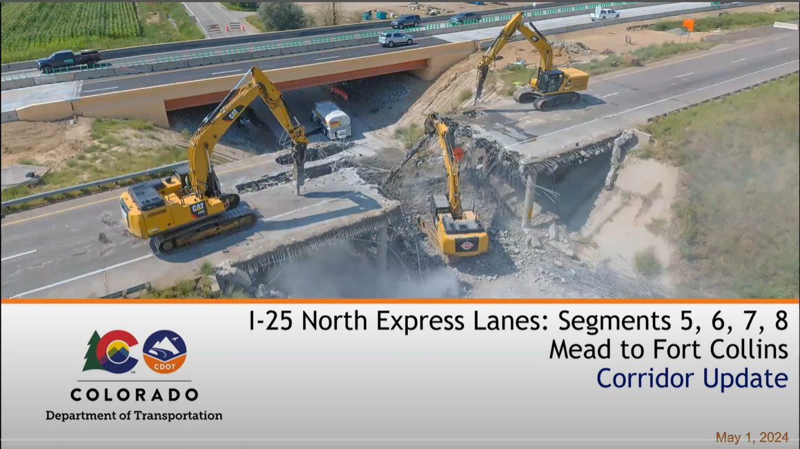 #CDOT #News: #I25 North Express Lanes: Mead to Berthoud construction starts May 12. Project details explained in a new informational video
📰codot.gov/news/2024/may/… 
#KnowBeforeYouGo