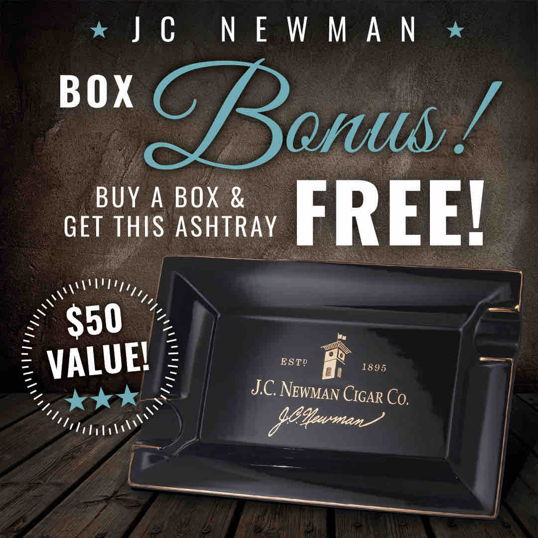 Get a FREE J.C.Newman ashtray with your purchase. Save up to 36% on over 60 boxes including Brick House, Diamond Crown, Perla Del Mar and more. Shop here - ow.ly/lCZZ50RzWvh.