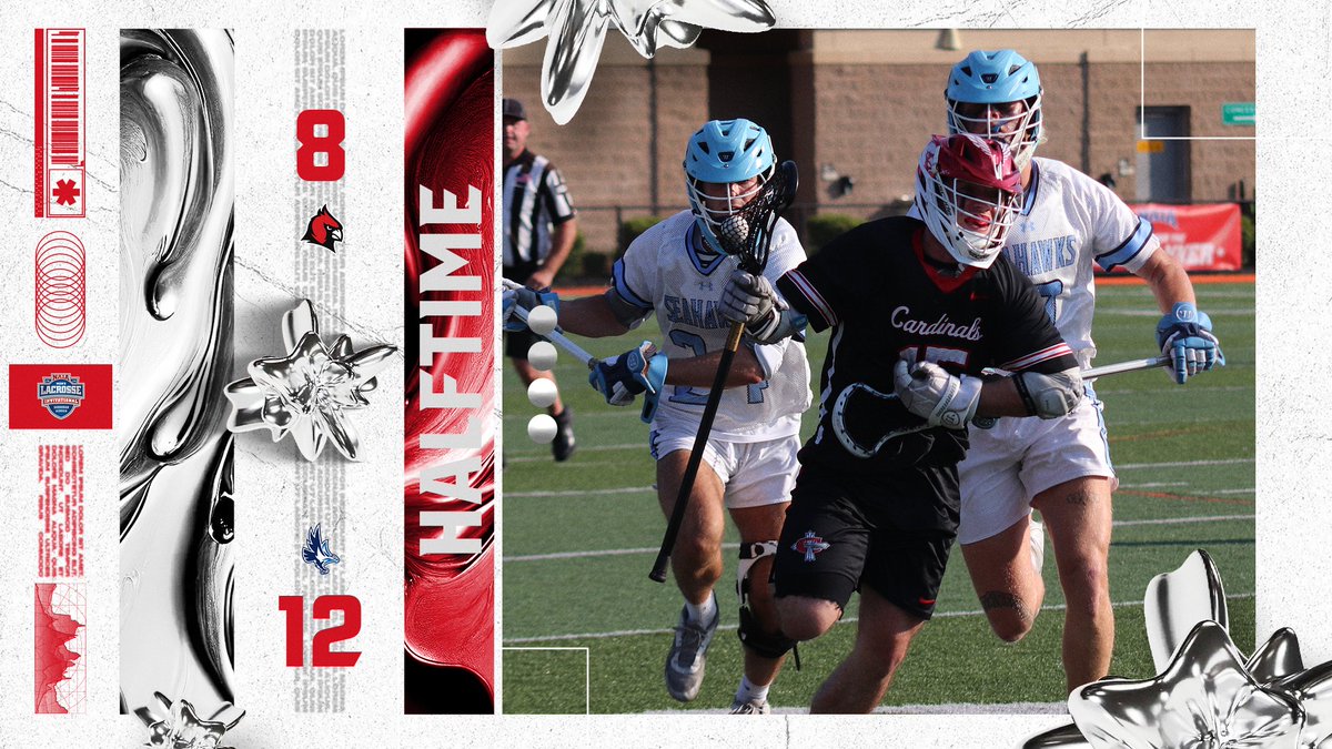 🥍HALFTIME🥍 @ConcordiaMlax is headed into halftime down four #GoCards