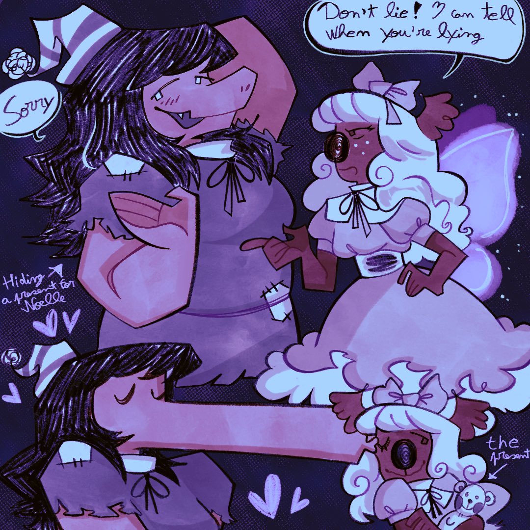 Noelle and Susie as Burantino and The Blue Fairy { #deltarune #deltarunefanart #suselle }